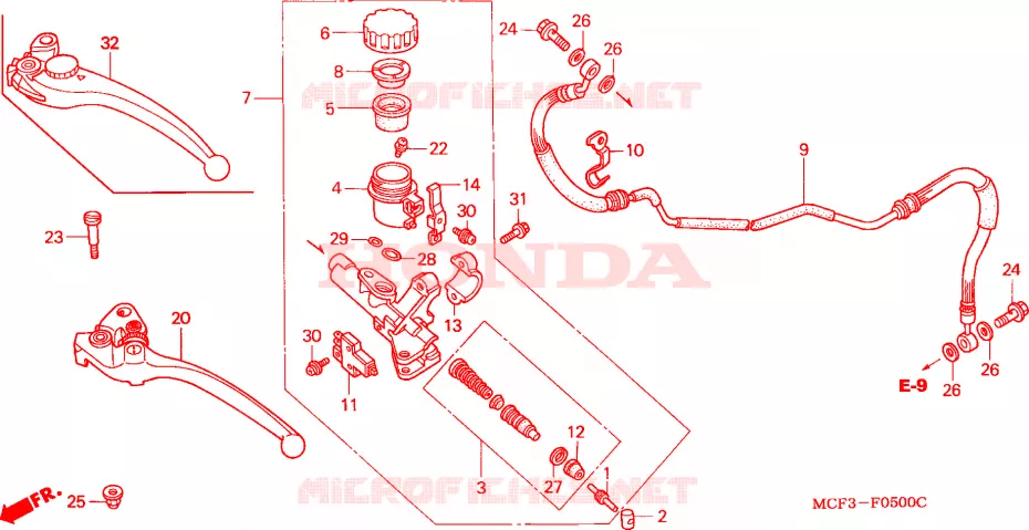 MAITRE-CYLINDRE Honda MOTO 1000 SP 2004  VTR1000SP4