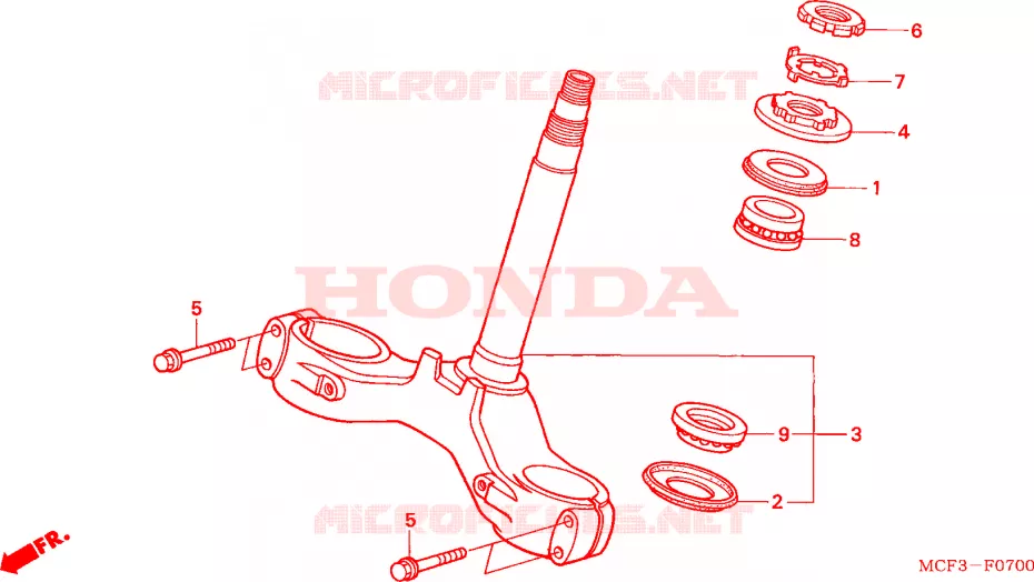 TE DE FOURCHE Honda MOTO 1000 SP 2000  VTR1000SPY