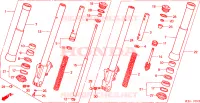 FOURCHE pour Honda VTX 1800 C de 2004