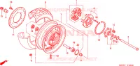 ROUE ARRIERE pour Honda VTX 1800 C de 2004