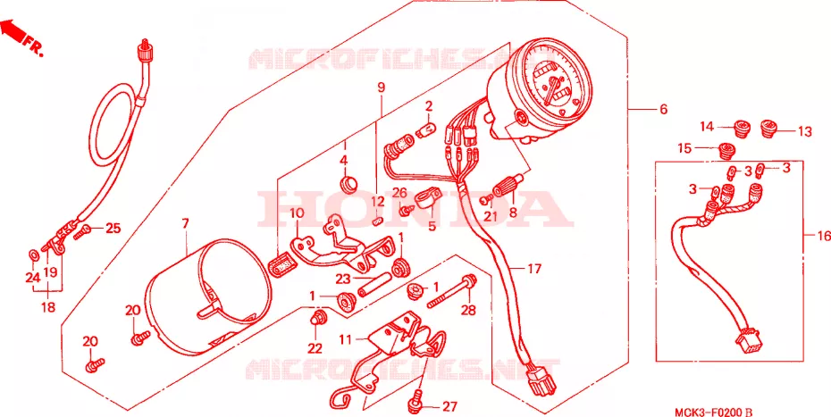 COMPTEUR Honda MOTO 1100 SHADOW 2001  VT1100C21