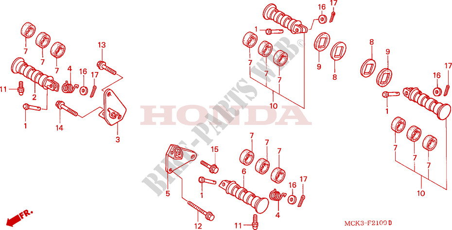REPOSE PIED pour Honda VT 1100 SHADOW C2 SABRE de 2000