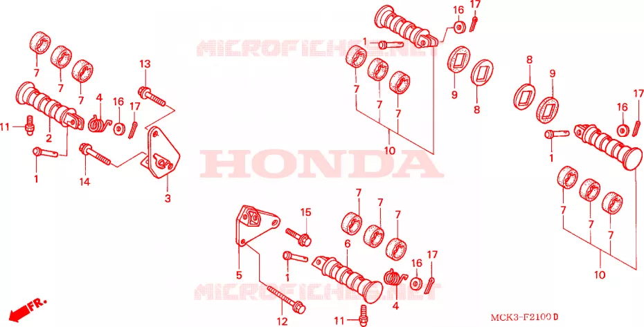 REPOSE PIED Honda MOTO 1100 SHADOW 2002  VT1100C22