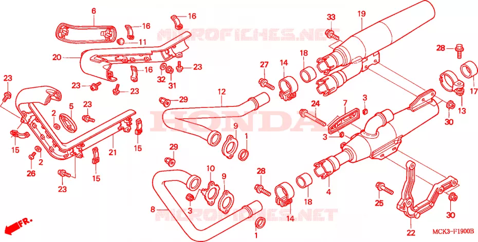 SILENCIEUX D'ECHAPPEMENT Honda MOTO 1100 SHADOW 2004  VT1100C24