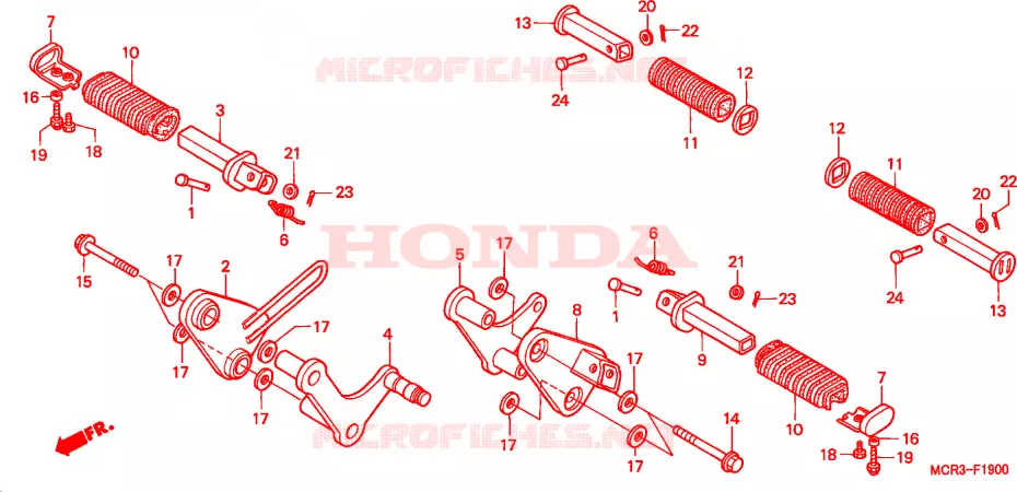 REPOSE PIED Honda MOTO 750 SHADOW 2001  VT750DC1_A
