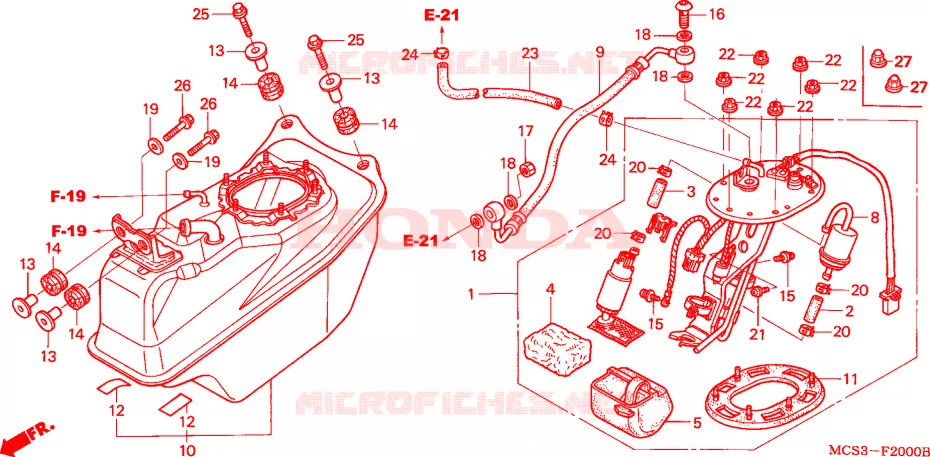 POMPE A ESSENCE Honda MOTO 1300 PAN-EUROPEAN 2003  ST13003