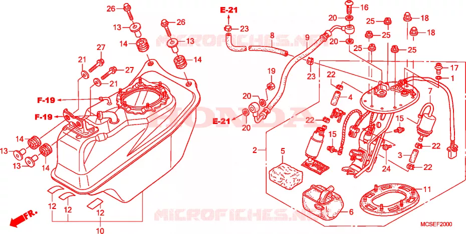 POMPE A ESSENCE Honda MOTO 1300 PAN-EUROPEAN 2010  ST1300AA