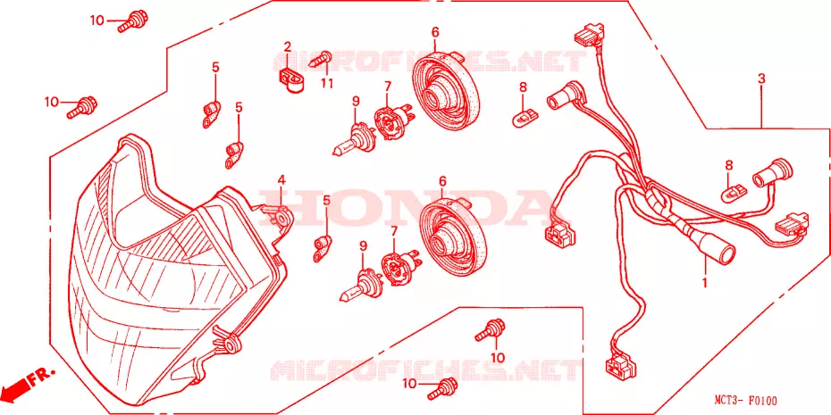 PHARE Honda SCOOTER 600 SILVERWING 2004  FJS600D4