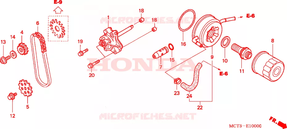 POMPE A HUILE Honda SCOOTER 600 SILVERWING 2002  FJS6002