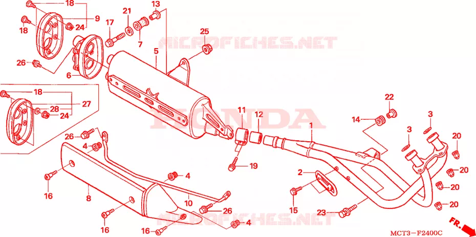 SILENCIEUX D'ECHAPPEMENT Honda SCOOTER 600 SILVERWING 2005  FJS600D5
