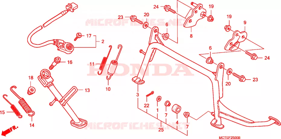 BEQUILLE Honda SCOOTER 400 SILVERWING 2007  FJS400D7