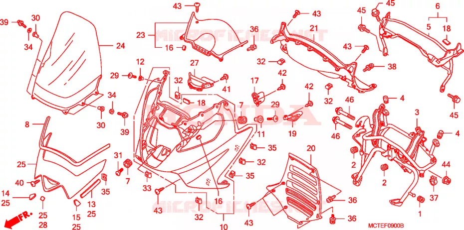 CARENAGE AVANT Honda SCOOTER 400 SILVERWING 2006  FJS400D6