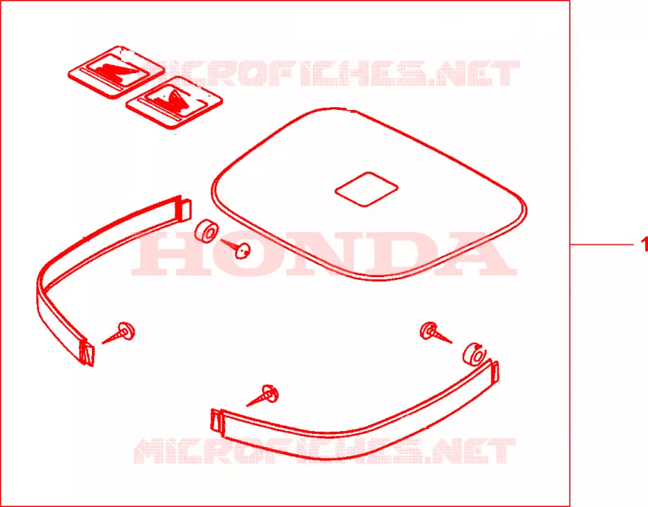 GARNITURES TOP CASE BRUT Honda SCOOTER 400 SILVERWING 2007  FJS400D7
