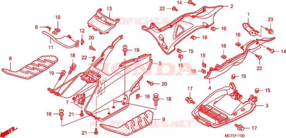 MARCHE PIEDS Honda SCOOTER 600 SILVERWING 2007  FJS600D7