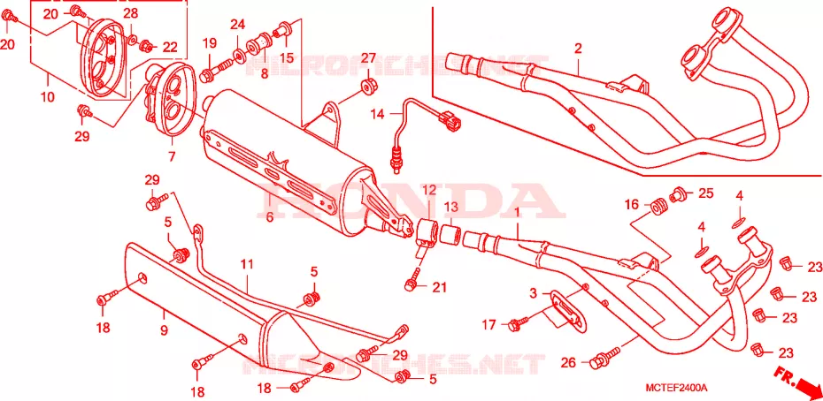 SILENCIEUX D'ECHAPPEMENT Honda SCOOTER 600 SILVERWING 2006  FJS600D6