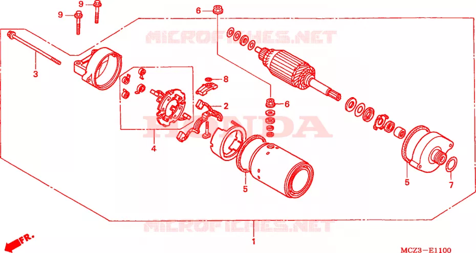 DEMARREUR Honda MOTO 900 HORNET 2005  CB900F5