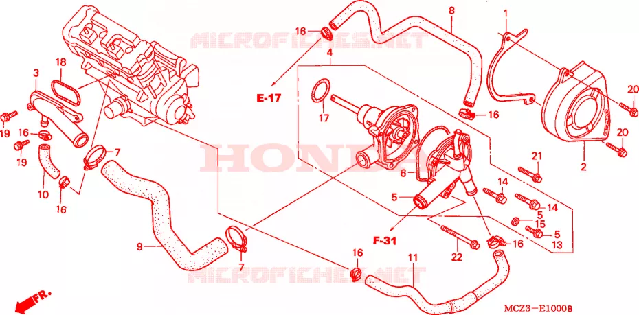 POMPE A EAU Honda MOTO 900 HORNET 2005  CB900F5
