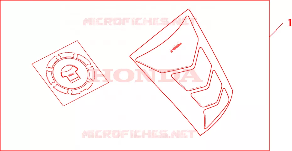 PROTECTION DE RESERVOIR - BOUCHON D'ESSENCE Honda MOTO 900 HORNET 2003  CB900F3