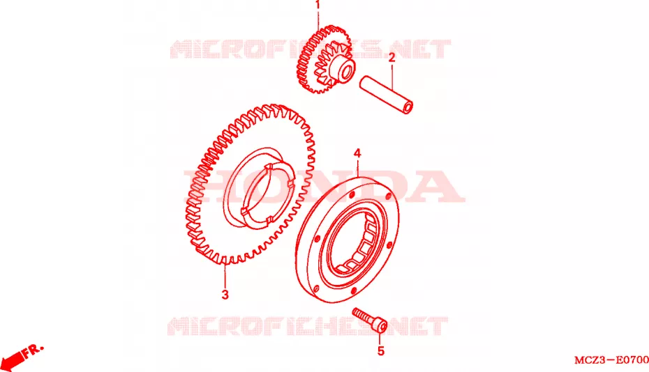 ROUE LIBRE DE DEMARREUR Honda MOTO 900 HORNET 2005  CB900F5