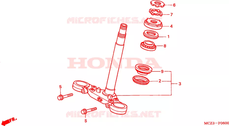 TE DE FOURCHE Honda MOTO 900 HORNET 2005  CB900F4