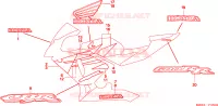 RAYURE(3) pour Honda CBR 600 RR de 2005
