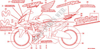 RAYURE(5) pour Honda CBR 600 RR MOVISTAR de 2006