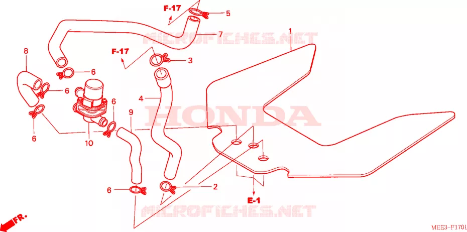 COMMANDE INJECTION D'AIR SOUPAPE Honda MOTO 600 CBR 2004  CBR600RR4