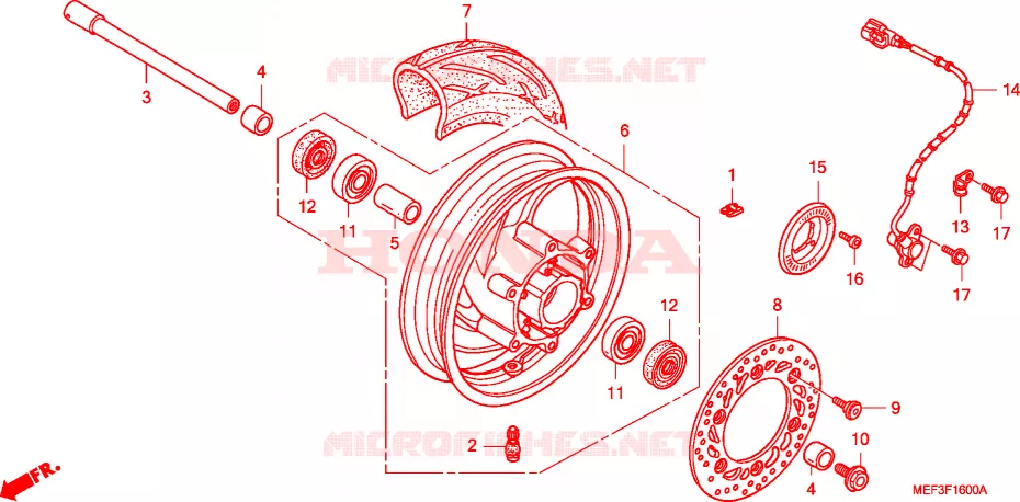 ROUE AVANT Honda SCOOTER 400 SILVERWING 2008  FJS400D8