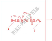 DOSSERET CHROME pour Honda SHADOW VT 750 ABS de 2008