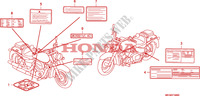 ETIQUETTE DE PRECAUTIONS pour Honda SHADOW VT 750 AERO ABS de 2010