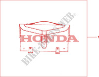SACOCHE CUIR (PLAIN) pour Honda SHADOW VT 750 AERO ABS de 2008