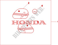 SACOCHES CAVALIERES CUIR pour Honda SHADOW VT 750 ABS de 2008