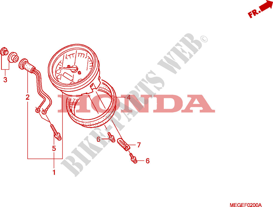 COMPTEUR pour Honda SHADOW VT 750 AERO de 2010