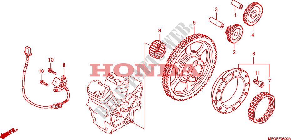 ROUE LIBRE DE DEMARREUR pour Honda SHADOW VT 750 ABS de 2008
