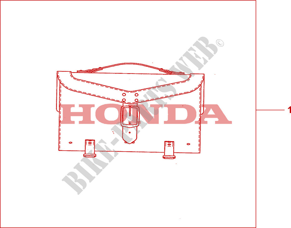SACOCHE CUIR (PLAIN) pour Honda SHADOW VT 750 AERO de 2010