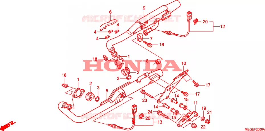 COUPLE CONIQUE Honda MOTO 750 SHADOW 2011  VT750CSB