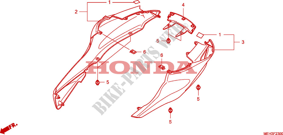 CARENAGES ARRIERE pour Honda 700 DN01 EASY RIDER de 2008