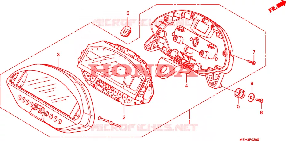 COMPTEUR Honda MOTO 700 DN01 2009  NSA700A9