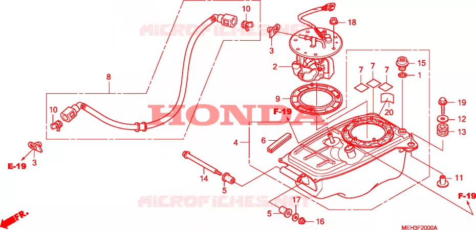 POMPE A ESSENCE Honda MOTO 700 DN01 2008  NSA700A8