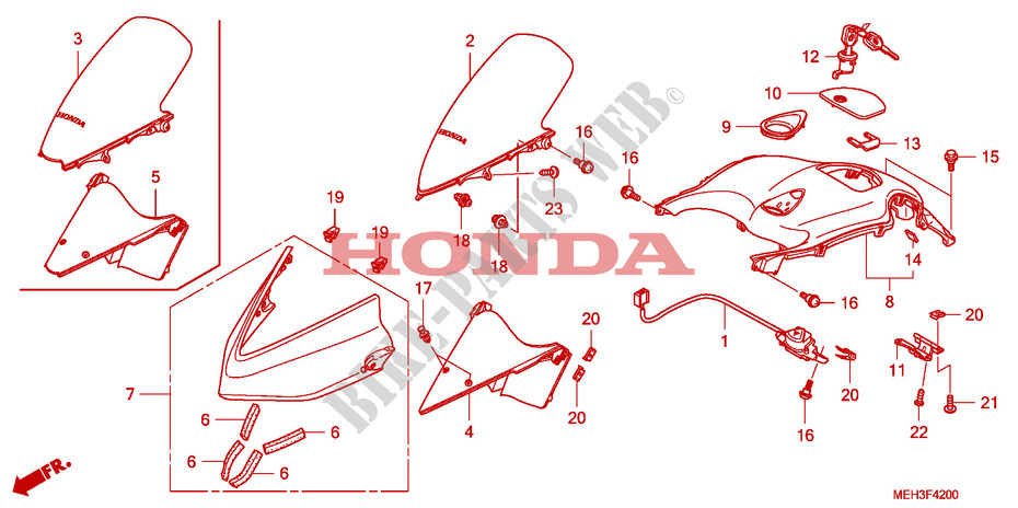 TETE DE FOURCHE pour Honda 700 DN01 de 2009