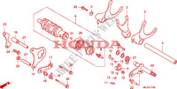 BARILLET DE SELECTION   FOURCHETTE DE SELECTION pour Honda CB 1300 ABS FAIRING de 2006