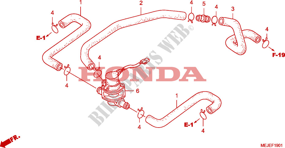 COMMANDE INJECTION D'AIR SOUPAPE pour Honda CB 1300 ABS FAIRING de 2006