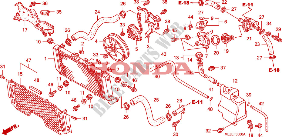 RADIATEUR (CB1300/S) pour Honda CB 1300 S FAIRING de 2007