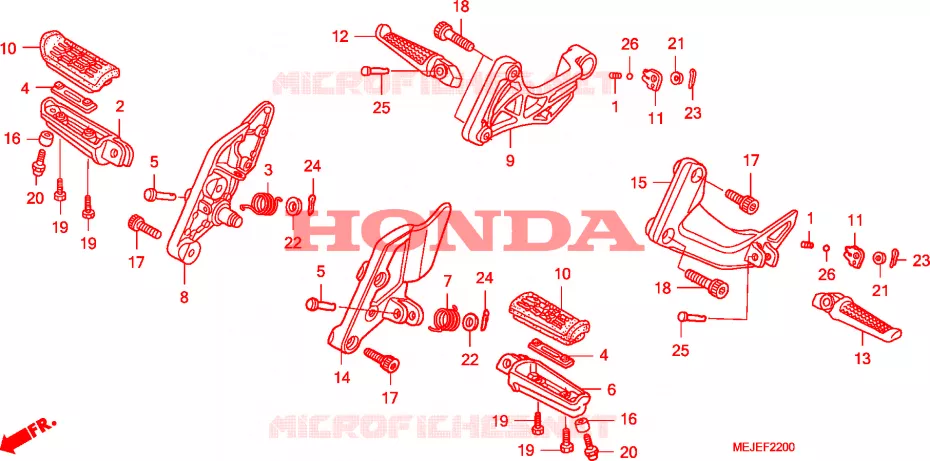 REPOSE PIED Honda MOTO 1300 CB 2007  CB1300S7