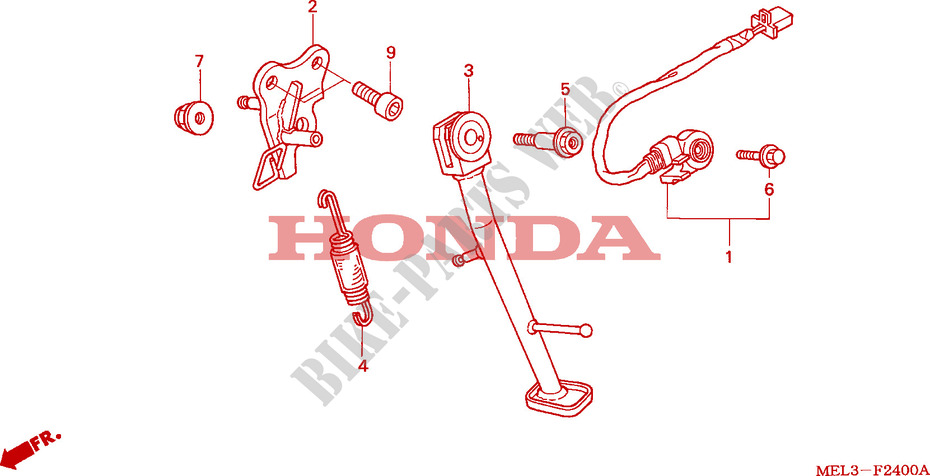 BEQUILLE pour Honda CBR 1000 RR FIREBLADE REPSOL de 2007