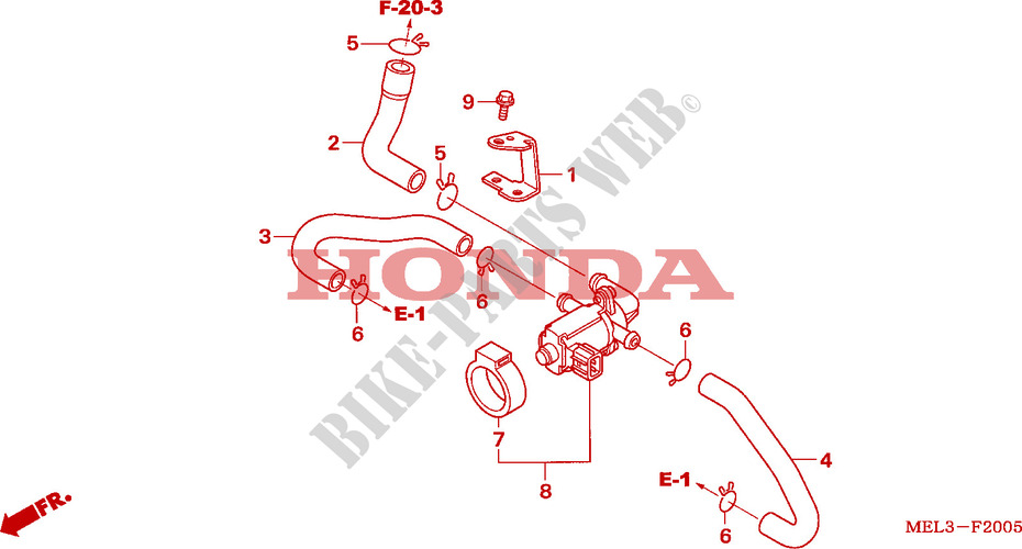 COMMANDE INJECTION D'AIR SOUPAPE(CBR1000RR6/7) pour Honda CBR 1000 RR FIREBLADE de 2007