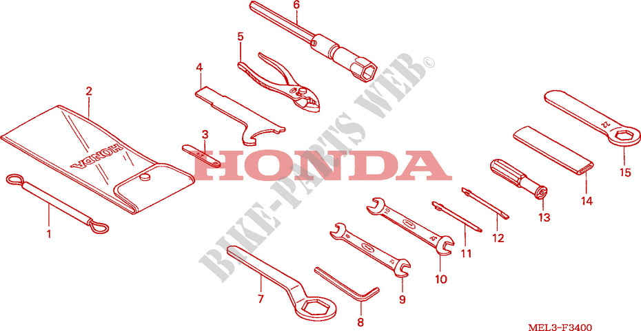 OUTIL pour Honda CBR 1000 RR FIREBLADE REPSOL de 2005