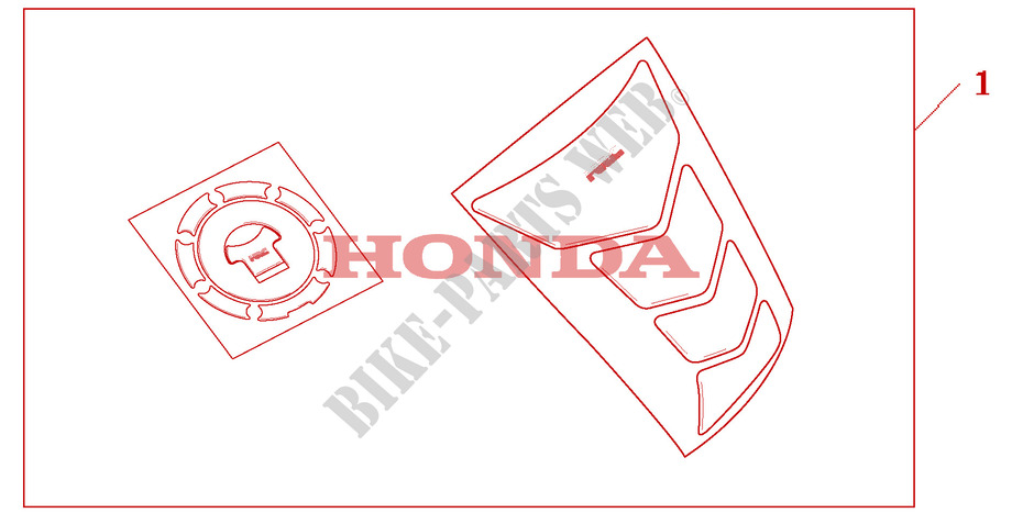 PROTECTION DE RESERVOIR   BOUCHON D'ESSENCE pour Honda CBR 1000 RR FIREBLADE REPSOL de 2005