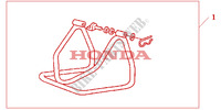 BEQUILLE ARRIERE D'ATELIER pour Honda CBR 600 RR GREY ORANGE de 2011