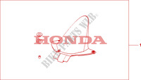 GARDE BOUE ARRIERE pour Honda CBR 600 RR ABS BLACK de 2011